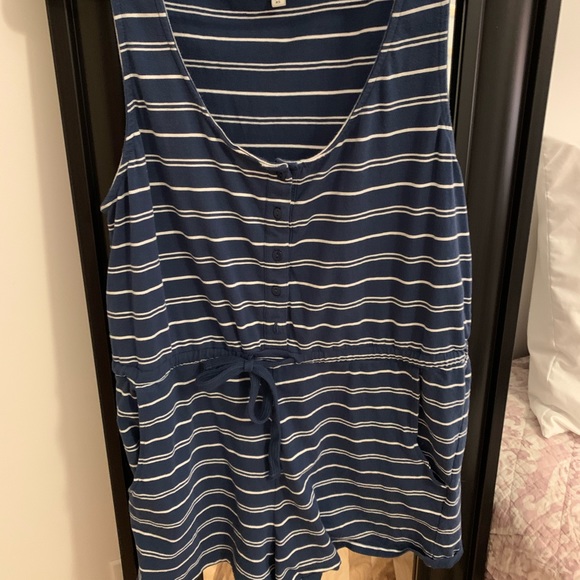 Blue and white striped romper - Picture 2 of 3